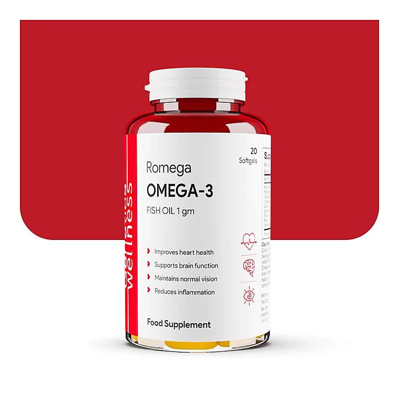 Romega Omega-3 Gummies 72S — authentic medicine packaging