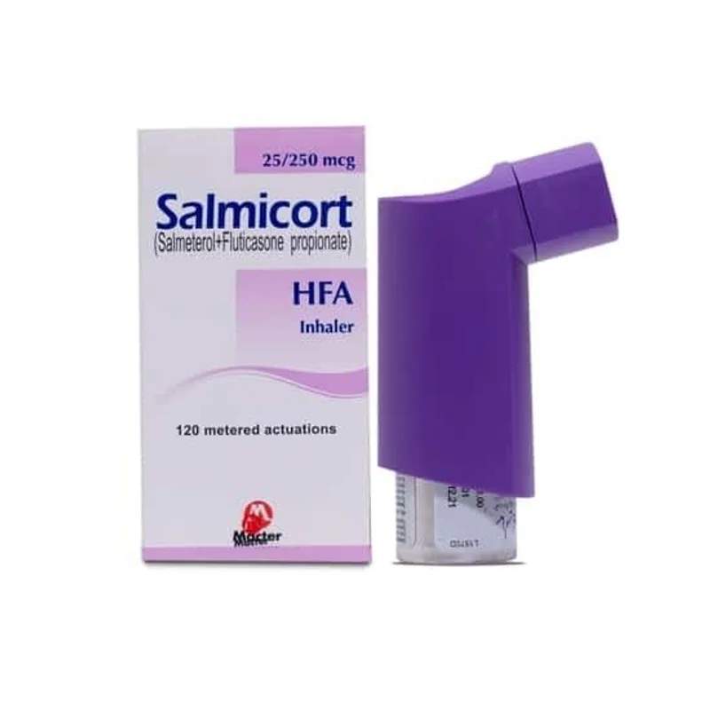 Salmicort (25/250Mcg) 120 Actuations, Inhaler — authentic medicine packaging