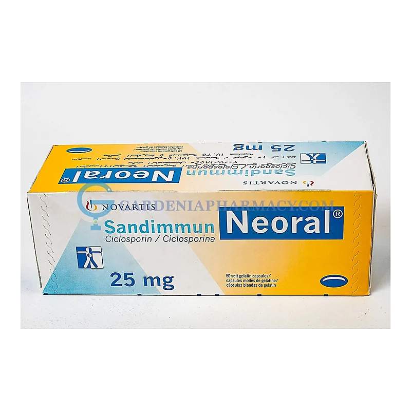 Sandimmun Neoral (25Mg) 50 Capsules — authentic medicine packaging