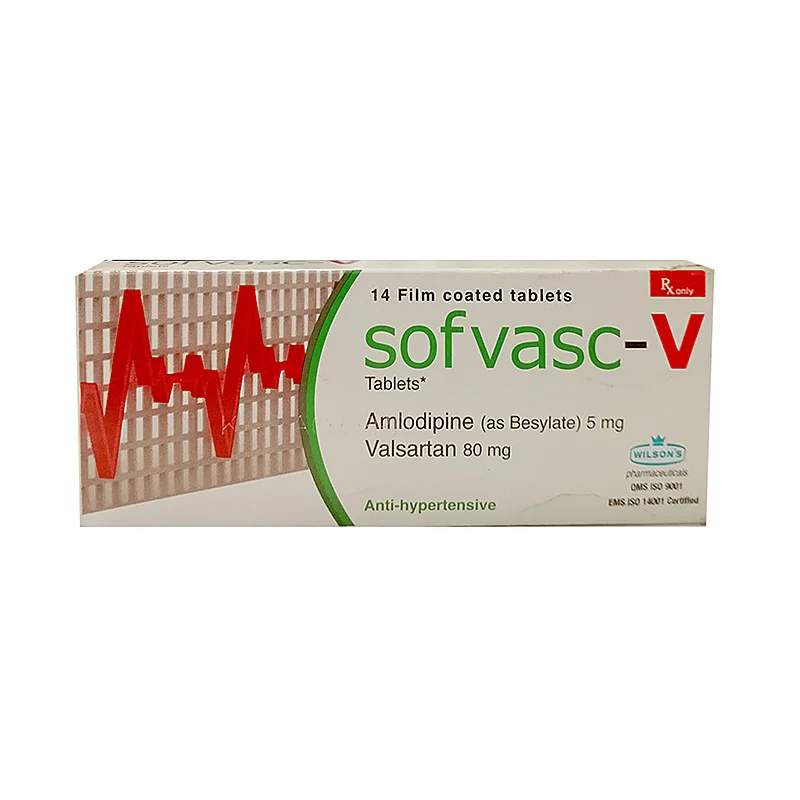 Sofvasc-V (5/160Mg) 14 Tablets — authentic medicine packaging