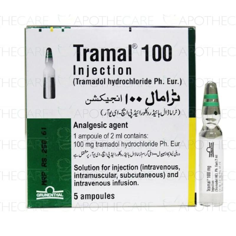 Tramal (100Mg) 2Ml 5 Ampoule Injections