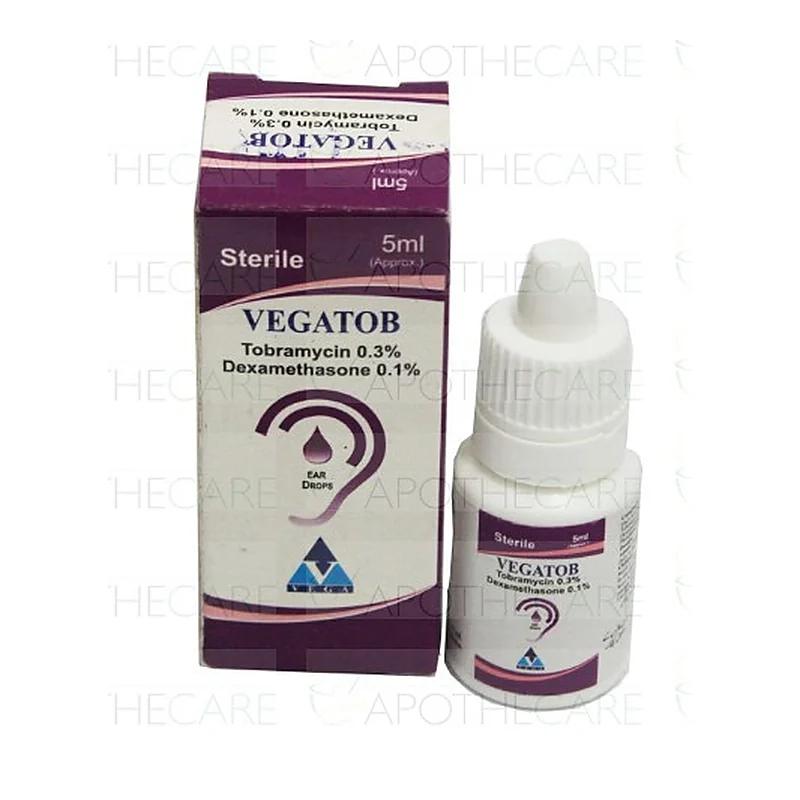 Vegatob (0.3/0.1%) 5Ml Ear Drops
