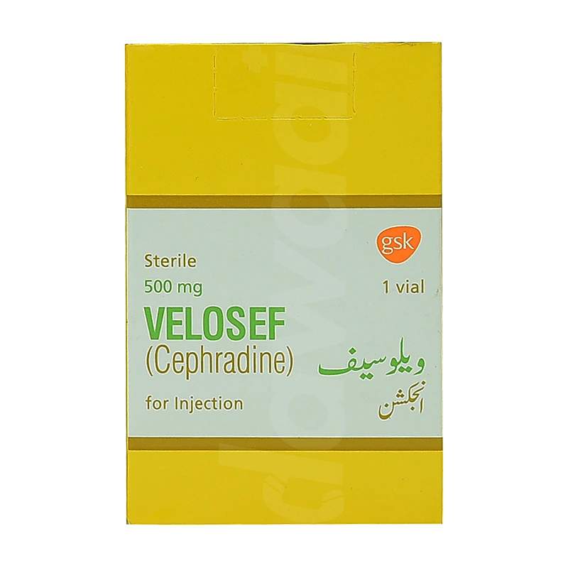 Velosef (500Mg) 1 Vial Injection — authentic medicine packaging