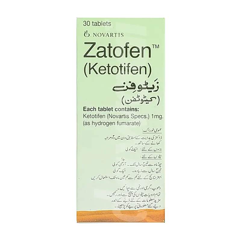 Zatofen (1Mg) 30 Tablets — authentic medicine packaging